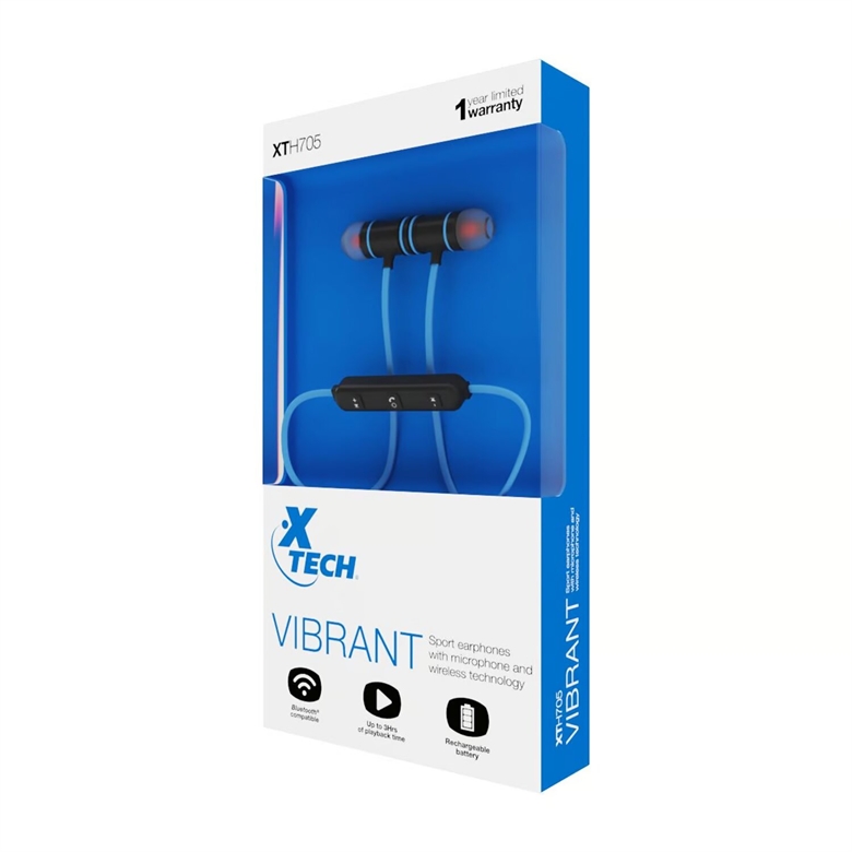 tech Vibrant - Earphone Blue package view