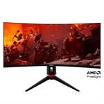 Teros TE-3410G - Gaming Monitor, Curved 1000R, 34", WQHD 3440 x 1440, VA, 21:9, 165Hz Refresh Rate, HDMI, DisplayPort, Black