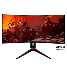 Teros TE-3410G - Monitor Gaming, Curvo 1000R, 34", WQHD 3440 x 1440, VA, 21:9, Tiempo de Refresco 165Hz, HDMI, DisplayPort, Negro