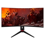 Teros TE-3411G - Gaming Monitor, Curved 1000R, 34", WQHD 3440 x 1440, VA, 21:9, 180Hz Refresh Rate, HDMI, DisplayPort, Black