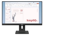 Lenovo   - ThinkVision E24-40 - Monitor de 23,8" FHD 1920 × 1080, IPS, 100 Hz, HDMI, DisplayPort, VGA, altavoces integrados, ajuste de altura, color negro.