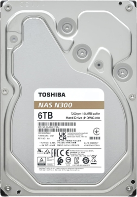 Toshiba N300 NAS HDWG760XZSTA back view