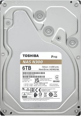 Toshiba N300 NAS PRO HDWG760XZSTB back view