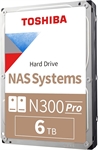 Toshiba N300 PRO NAS - Internal Hard Drive, 6TB, 7200 rpm, 3.5", 512MB Cache