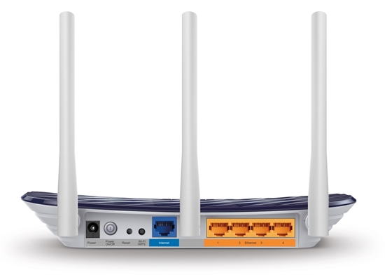 TP-link AC750 Wireless Dual Band Router archer c20 back view