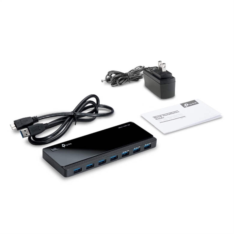 TP-Link Port Hub UH700 Multiport Adapter Black accessories view