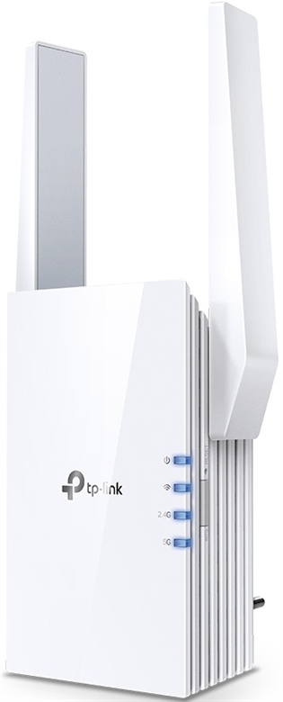 TP-Link RE605X - Wi-Fi range extender - 1GbE - Wi-Fi 6 - 2 4 GHz 5 GHz - in Wall Front View2