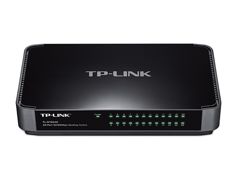 TP Link Switch TL SF1024M 24 Ports 48 Gbps front view