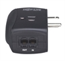 TRAVELER Tripp-Lite-2-Outlet-Portable-Surge-Protector-Perspective View