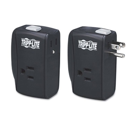 TRAVELER Tripp-Lite-2-Outlet-Portable-Surge-Protector-Use-in-View