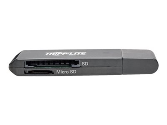 TRIPP LITE U352-000-SD SD-MicroSD Memory Media Reader USB 3 Side View
