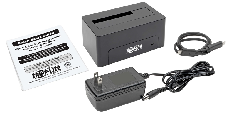 Tripp Lite U439-001-CG2 Docking Station 2.5" and 3.5" USB-C for HDD and SDD Package Contents