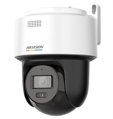 Turbo HD ColorVu PT Dome Security Camera with Active Deterrence-Lateral View