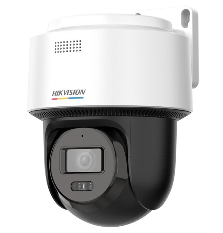 Turbo HD ColorVu PT Dome Security Camera with Active Deterrence-Lateral View