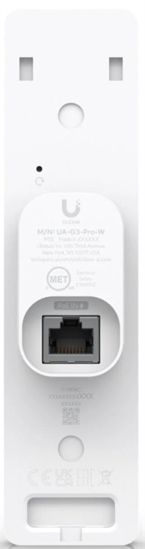 Ubiquiti G3 Reader Pro NFC Reader and Intercom - White - UA-G3-PRO-W - Rear View