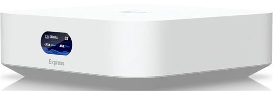 Ubiquiti UniFi-Router-Wireless-Enclosure material Polycarbonate-Management interface Ethernet Bluetooth-Networking interface LAN 1 GbE RJ45 Front View 3