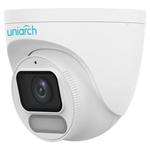 Uniarch IPC-T242-ADF28K-WP - 2MP Full HD 1080p IP Turret Security Camera, 2.8mm Lens, 30m Warm Light, Built-in Microphone, IP67