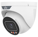 Uniview Prime II Series - Cámara de Seguridad IP Turret Fija 8MP, Lente 2.8mm, Doble Iluminación IR y Luz, Audio Bidireccional, Luz de Advertencia, IP67