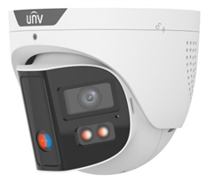 Uniview Prime III Series - 8MP 4K Binocular Turret Network Security Camera, 180 Panoramic View, ColorHunter, Dual 2.8mm Lens, Dual Light, Two-Way Audio, Audible and Light Warning, IP67, IK10