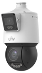Uniview Prime Series MultiView PTZ - Cámara IP PTZ Dual 4MP+4MP, Vista Panorámica y Detalle, Zoom Óptico 25X, ColorHunter, Doble Iluminación IR y Luz Cálida, IP66