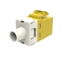 Unshielded Cat6 RJ45 Modular Jack Yellow-Side View