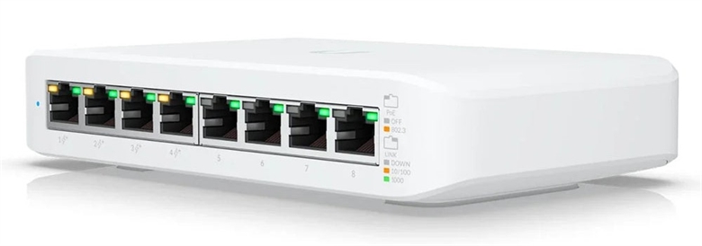 USW-Lite-8-POE Vista Lateral