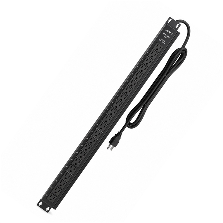 Vertical PDU 18 Outlet Black-Lateral View