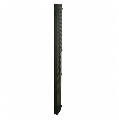 VF-07-100 Negro-Organizador de Cable Vertical de Conducto con Dedos de Doble Cara 1.83m-Vista Frontal