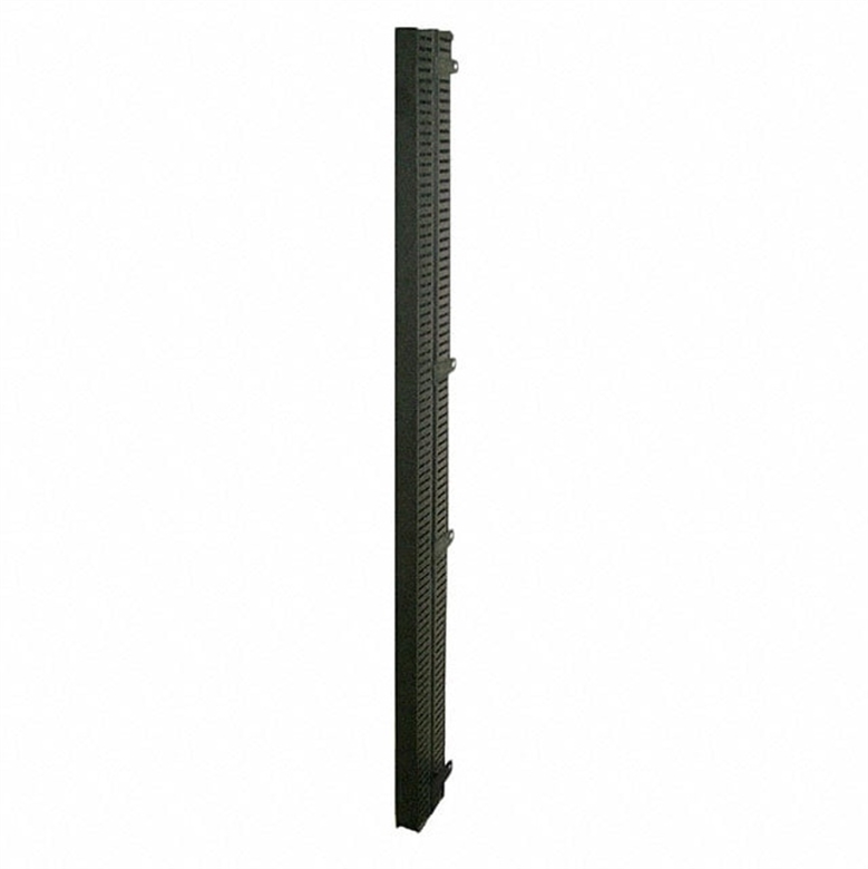 VF-07-100 Negro-Organizador de Cable Vertical de Conducto con Dedos de Doble Cara 1.83m-Vista Frontal