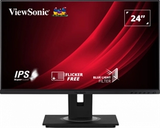 ViewSonic VG2448a-2 - Monitor, 24", FHD 1920 x 1080, IPS, Tiempo de Refresco 100Hz, VGA, HDMI, DisplayPort, Negro