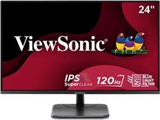 Viewsonic VA2456A-MHD - Monitor, 24", FHD 1920x1080p, IPS, 16:9, 120Hz Refresh Rate, DisplayPort, HDMI, VGA, With Speakers, Black