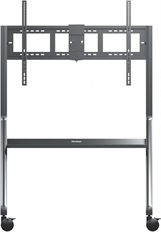 ViewSonic VB-STND-009 - Soporte Delgado con Ruedas para Pantallas, Plateado, 55" a 105", Peso Máximo 120Kg, Hierro y Plastico