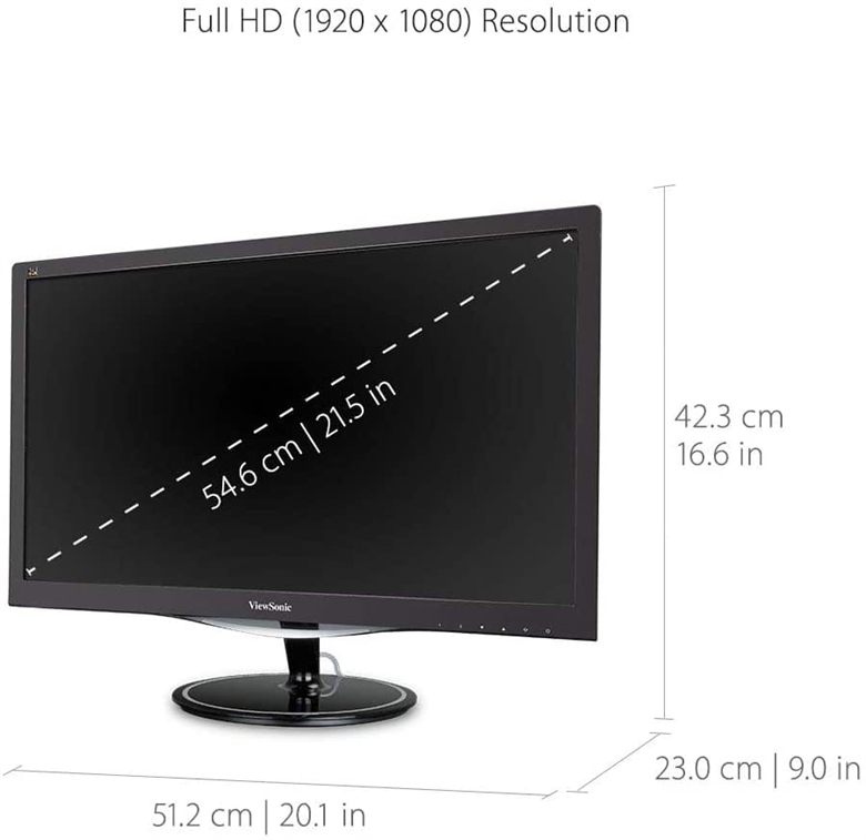 Viewsonic VX2257-MHD Sizes View