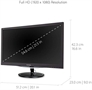 Viewsonic VX2257-MHD Sizes View