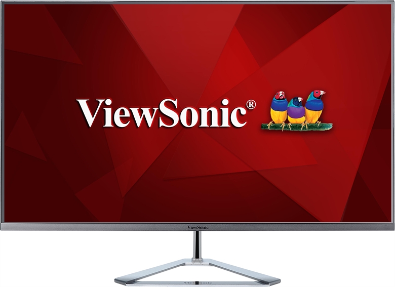 Viewsonic VX3276MHD Monitor 32 FHD 1920 x 1080 IPS 16 9 75Hz Refresh Rate DisplayPort HDMI Black and Silver View Front