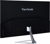 Viewsonic VX3276MHD Monitor 32 FHD 1920 x 1080 IPS 16 9 75Hz Refresh Rate DisplayPort HDMI Black and Silver View Rear Right