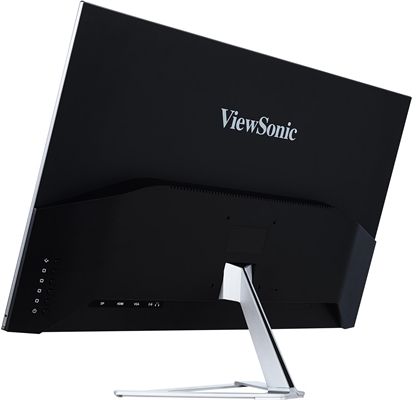 Viewsonic VX3276MHD Monitor 32 FHD 1920 x 1080 IPS 16 9 75Hz Refresh Rate DisplayPort HDMI Black and Silver View Rear Tilt