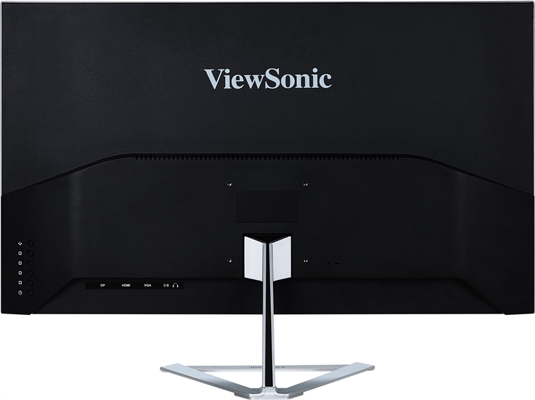 Viewsonic VX3276MHD Monitor 32 FHD 1920 x 1080 IPS 16 9 75Hz Refresh Rate DisplayPort HDMI Black and Silver View Rear