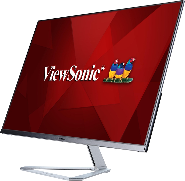 Viewsonic VX3276MHD Monitor 32 FHD 1920 x 1080 IPS 16 9 75Hz Refresh Rate DisplayPort HDMI Black and Silver View Side Right Tilt