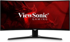 Viewsonic VX3418-2KPC - Gaming Curved Monitor, 34", 1500R, WQHD 3440 x 1440p, MVA LED, 21:9, 144Hz Refresh Rate, Black