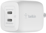 Belkin WCH011DQWH - Cargador de Pared USB-C Doble, 45W, Blanco