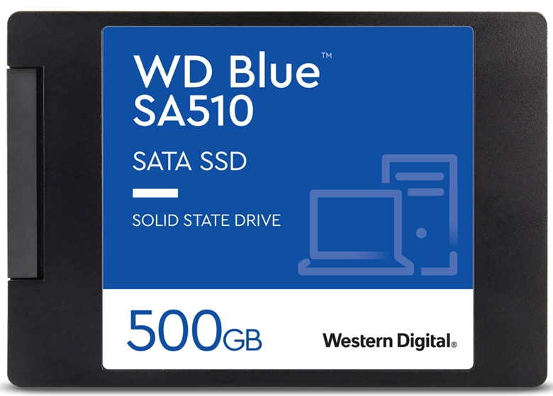 WD Blue SA510 WDS500G3B0A front view