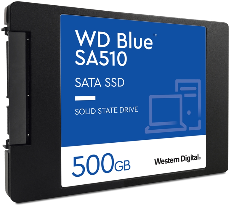 WD Blue SA510 WDS500G3B0A left view
