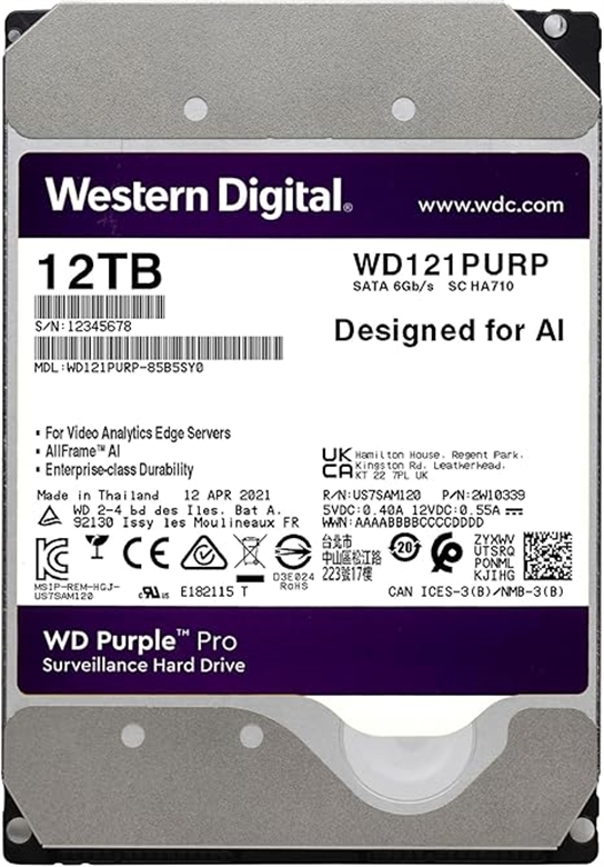 WD Purple Pro - Internal Hard Drive WD121PURP back view