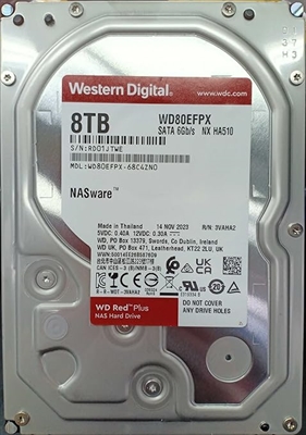 WD Red Plus - Internal Hard Drive WD80EFPX back view