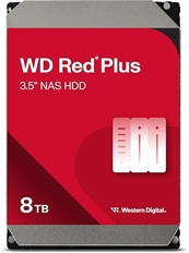 Western Digital Red Plus NAS WD80EFPX - Internal Hard Drive, 8TB, 5640 rpm, 3.5", SATA