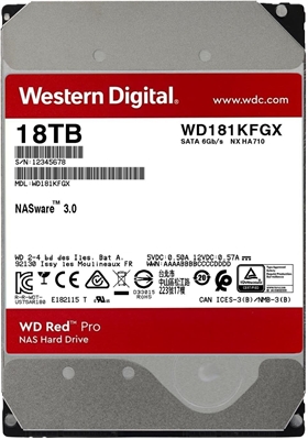 WD Red Pro - Internal Hard Drive wd181kfgx back view