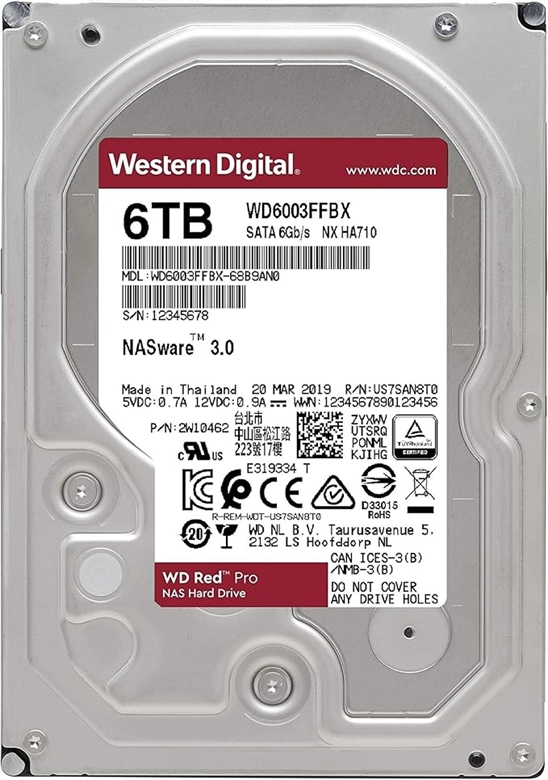 WD Red Pro - Internal Hard Drive WD6003FFBX back view