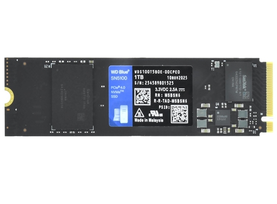 WDS100T5B0E WD Blue SN5100 1TB M2 NVMe Internal SSD-Back View
