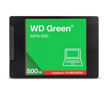 WDS500G5G0A Unidad de Estado Sólido WD Green SATA 500GB-Vista Frontal